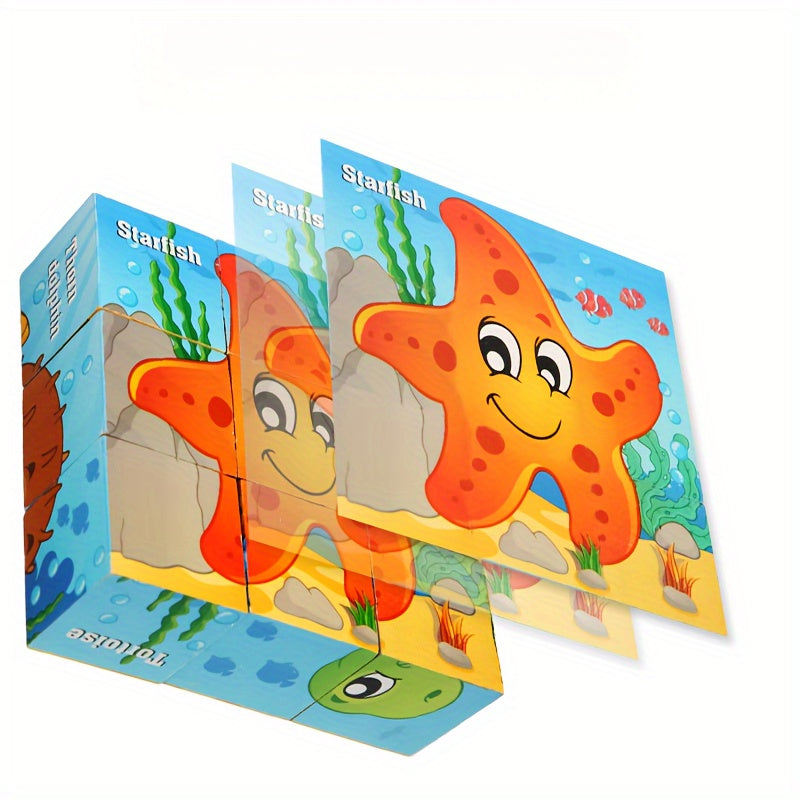 Marineland Wooden Sorting Toy 6 Patterns for Cognitive Skills