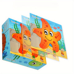 Marineland Wooden Sorting Toy 6 Patterns for Cognitive Skills