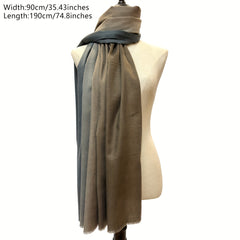 Gradient Cashmere Scarf Vintage Windproof Sunproof Shawl Casual