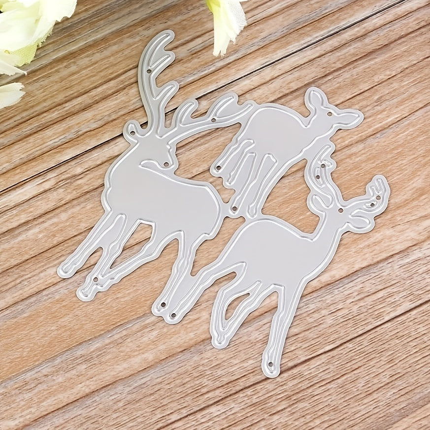 1pc 3 Deers Metal Cutting Dies Stencil for Card Making DIY Scrapbooking