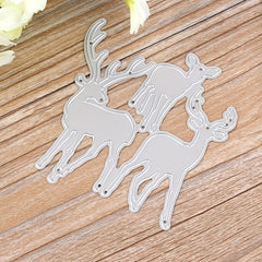1pc 3 Deers Metal Cutting Dies Stencil for Card Making DIY Scrapbooking