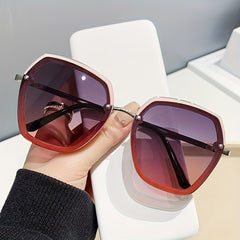 Large Polygon Sunglasses UV400 Sun Shades for Driving Beach Travel