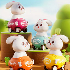 Durable Plastic Rabbit Toy Car Anti Fall Wear Resistant 5 Colors
