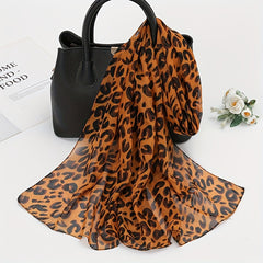 Bohemia Chiffon Scarf Vintage Leopard Animal Print Shawl
