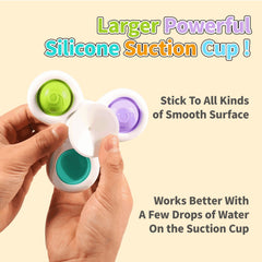 3Pcs Suction Cup Spinner Toys Kids Spinning Top Baby Sensory Bath Toys