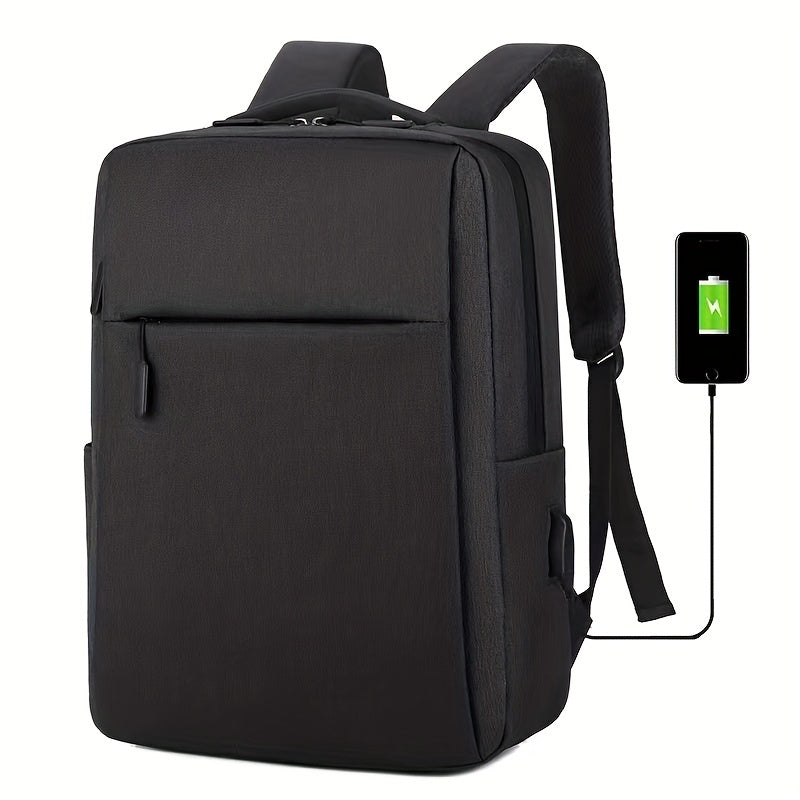 Casual Minimalist Laptop Backpack Solid All Match Storage Work Bag