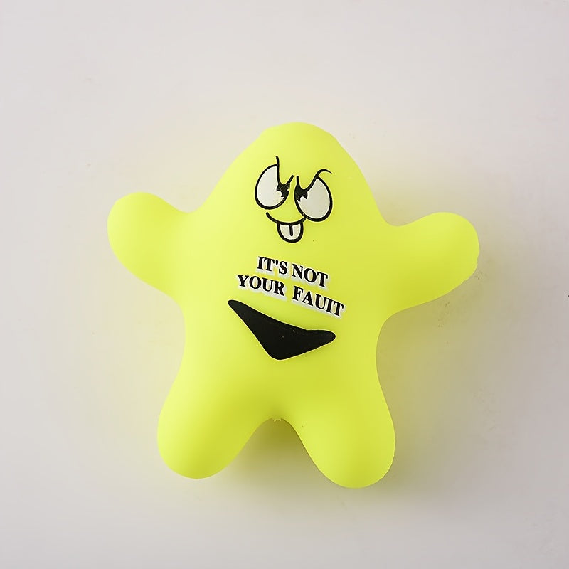 TPR Music Starfish Face Powder Ball Decompression Vent Ball