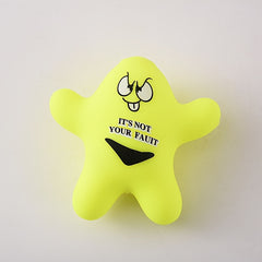TPR Music Starfish Face Powder Ball Decompression Vent Ball