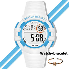 Kids Casual Waterproof Electronic Watch Soft Strap Wrist Watch
