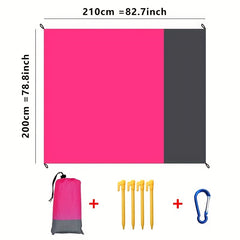 Waterproof Pocket Beach Blanket Portable Mat 82.7in x 78.8in
