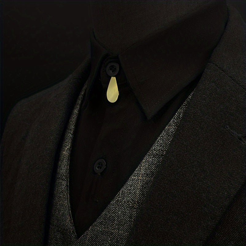 Geometric Tie Clip Shirt Decoration Suit Clip Brooch For Men
