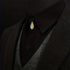 Geometric Tie Clip Shirt Decoration Suit Clip Brooch For Men