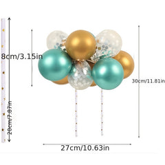 Colorful Balloon Cake Topper for Wedding Birthday Party