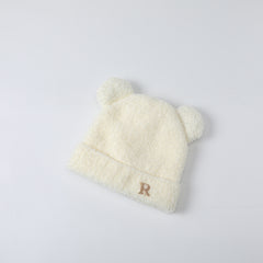Winter Warm Beanie Hat Letter Small Ears Knitted Hat Winter Soft Knit Beanie