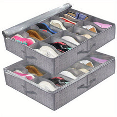 Bed Bottom Shoe Storage Box Foldable Non woven Packing Organizer