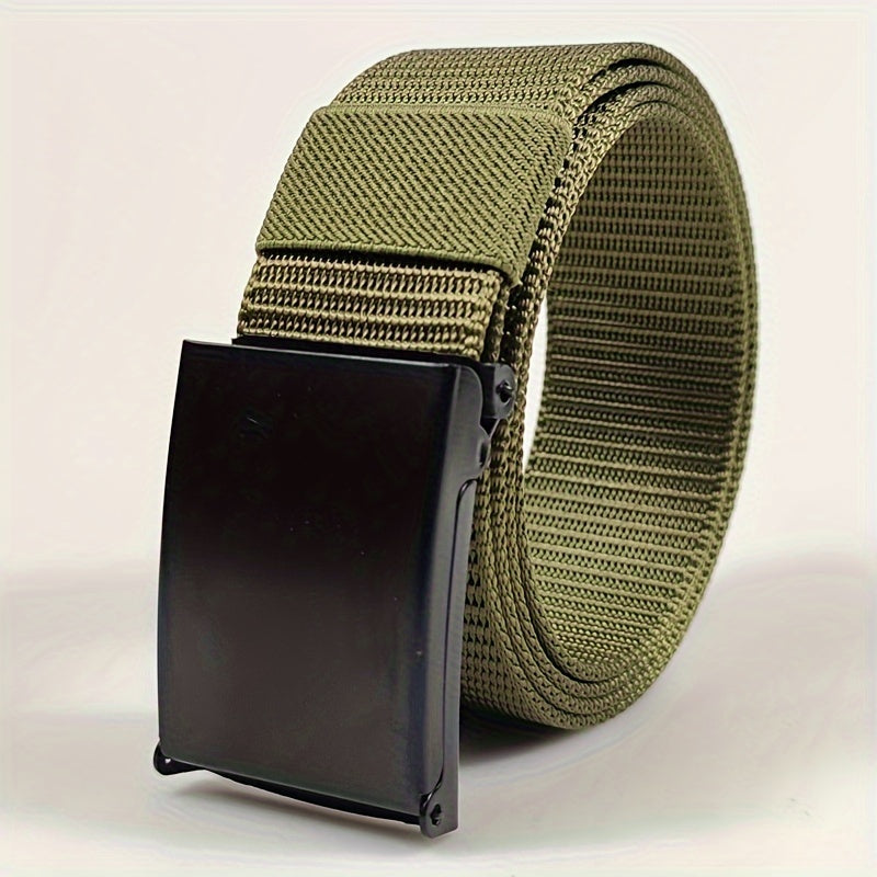 Men's Automatic Buckle Canvas Belt for Jeans