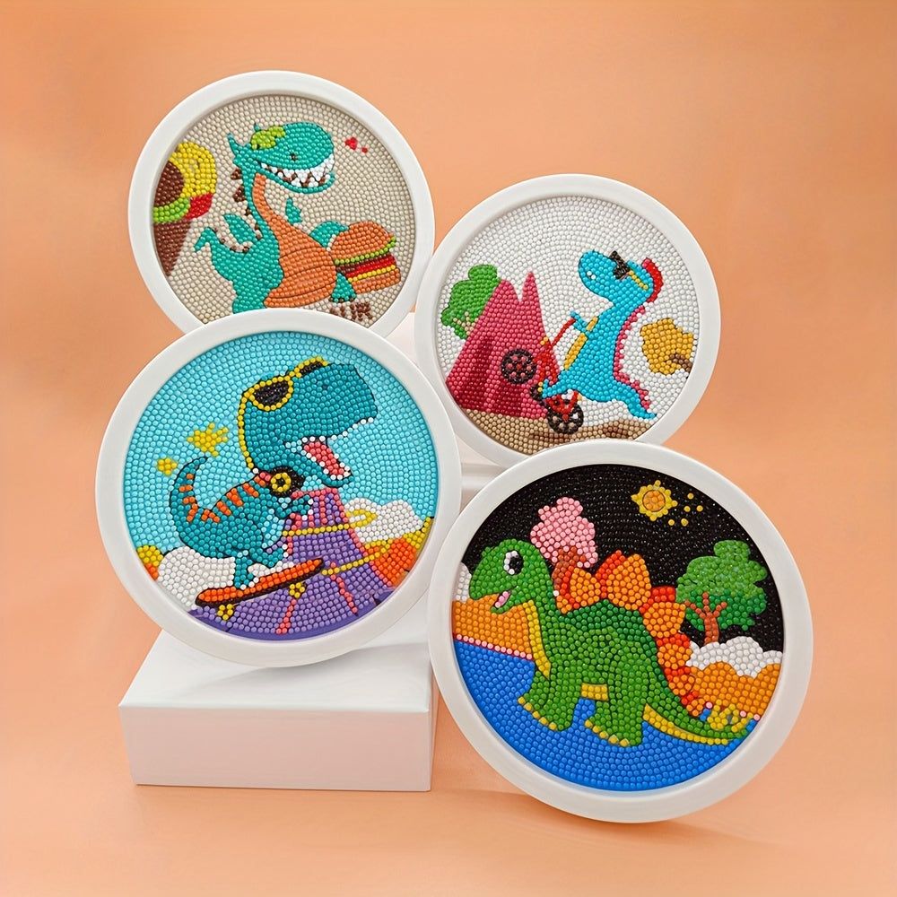DIY Round Frame Cartoon Diamond Painting Set Room Decoration