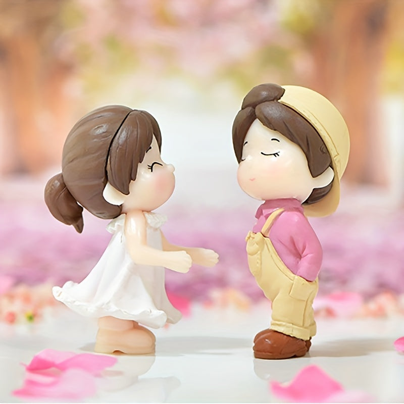 1pc PVC Couple Ornament Cake Decoration Wedding Holiday Gift Supplies