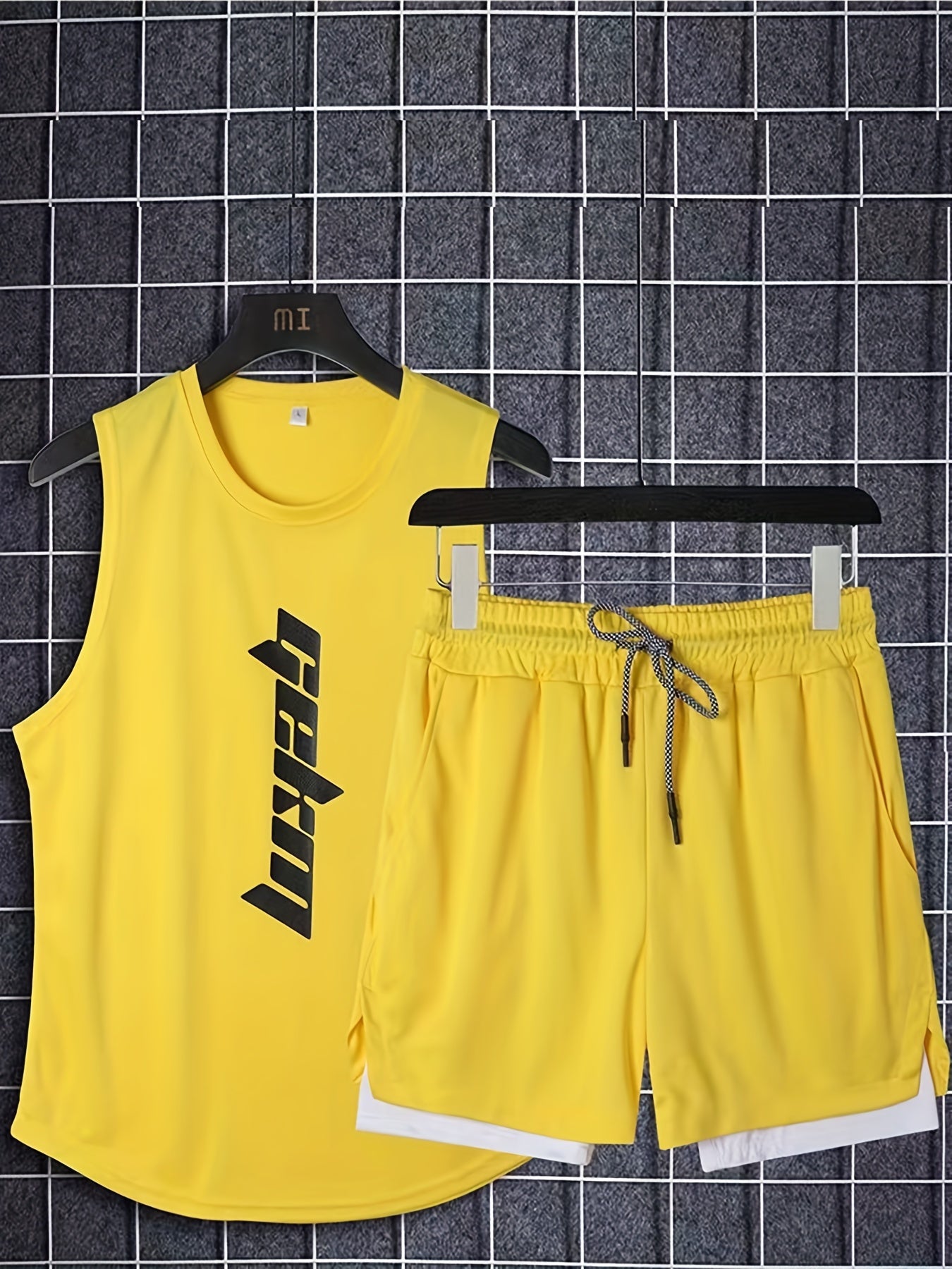 Men's 2 Piece Outfit Tanktop and Basketball Shorts Set