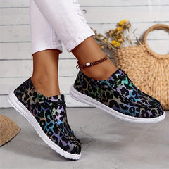 Colorful Leopard Pattern Shoes Lightweight Comfortable Walking Shoes