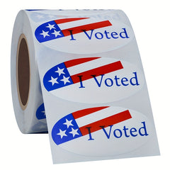 500pcs Oval American Flag I Voted Voting Election Stickers