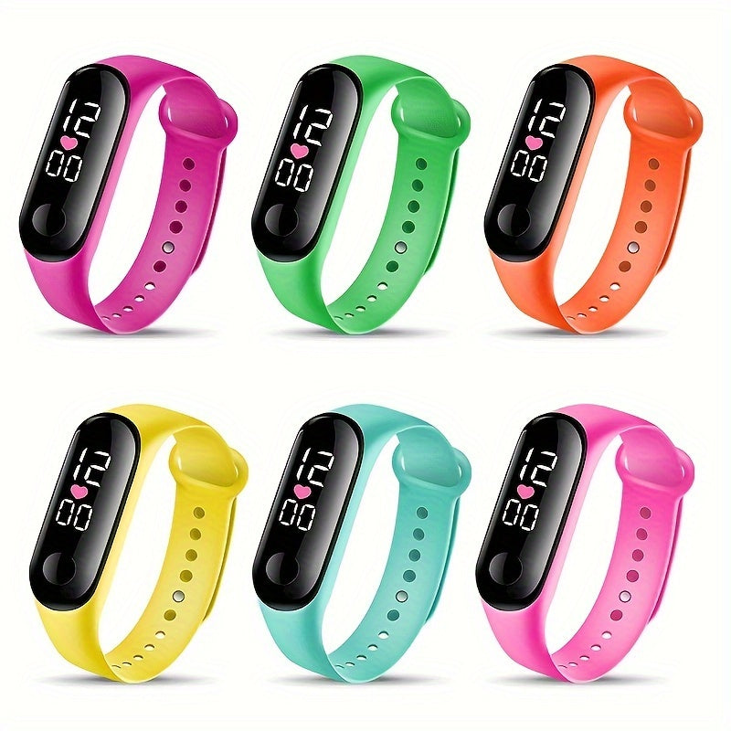 Heart Outdoor Sports Waterproof Watch with LED Screen & Light