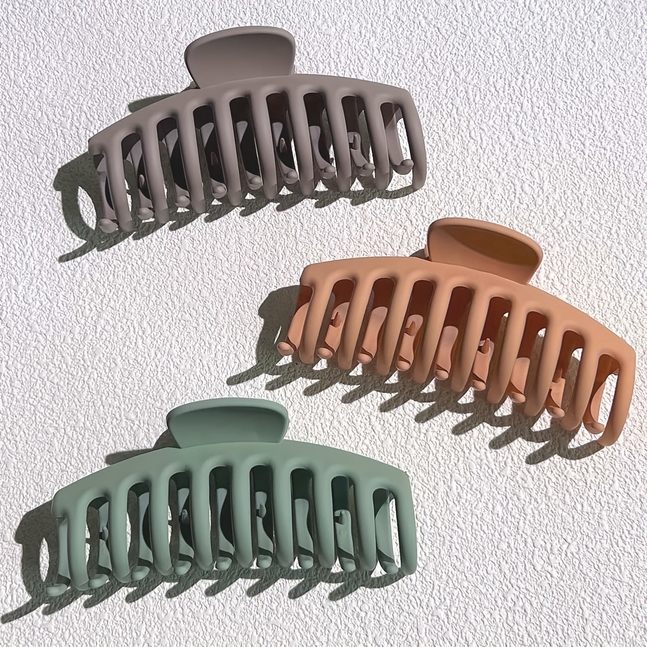 6pcs Large Frosted Hair Claw Non-slip Hair Accessories