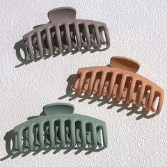 6pcs Large Frosted Hair Claw Non-slip Hair Accessories