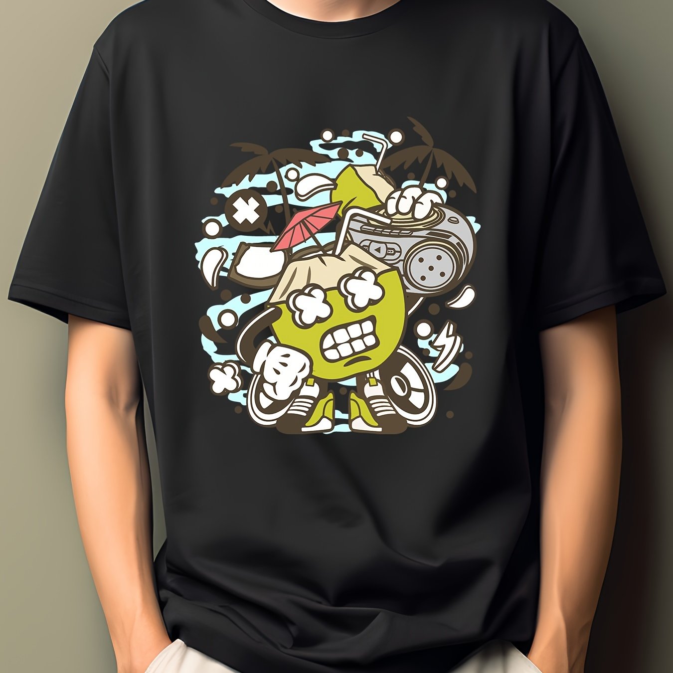 Men's Hip Pop Coconut Print Tee