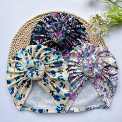 Soft Elastic Baby Donut Hat Girl Headwear Knotted Accessories