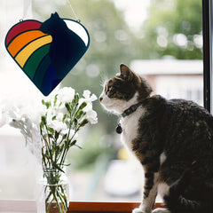 Rainbow Pet Sun Catcher Acrylic Window Hanging Decoration