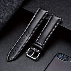 1pc Business PU Leather Strap 18 20 22 24mm Watch Strap