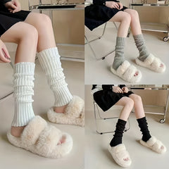 Warm Knitted Leg Warmers for Women