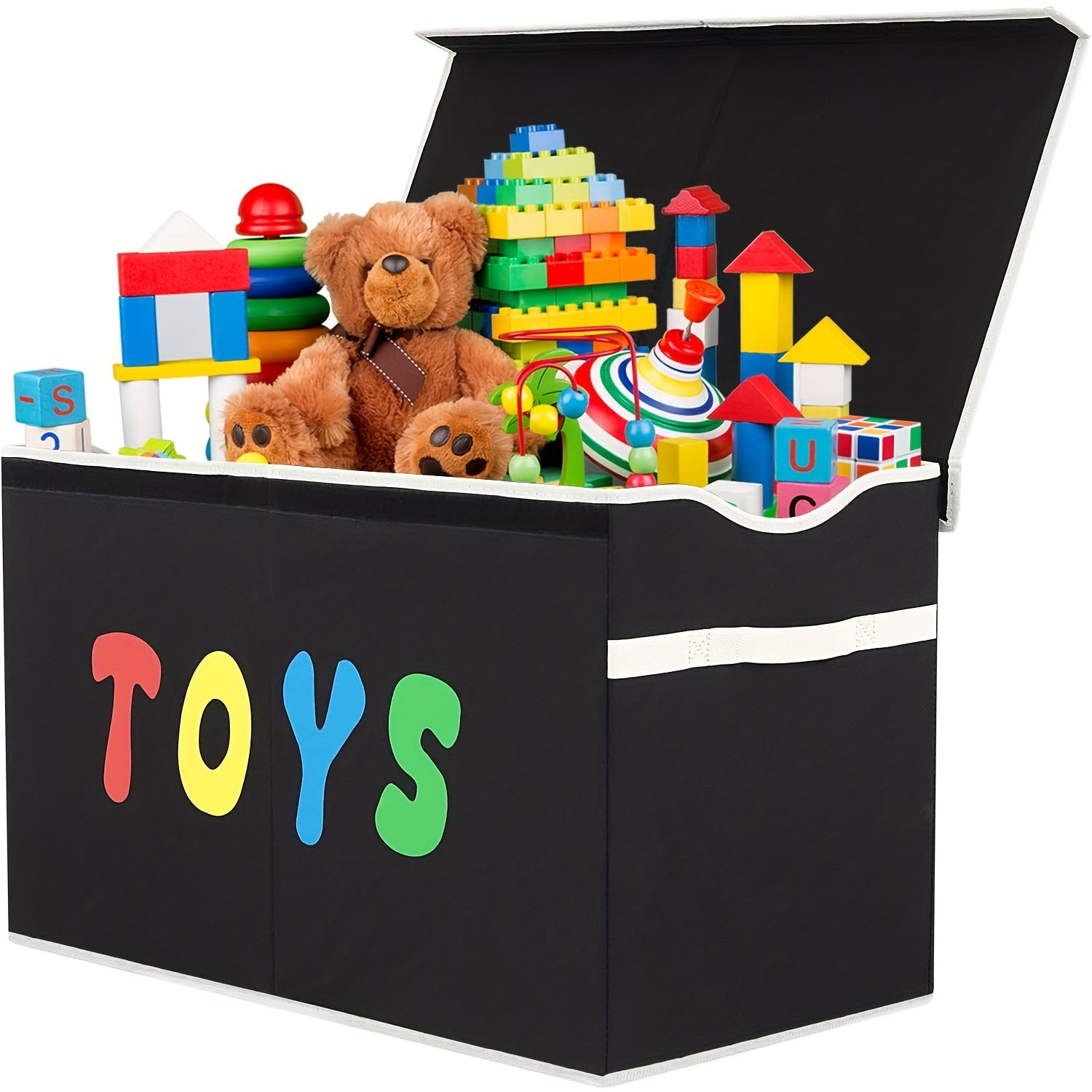 Collapsible Toy Storage Box with Lid for Kids Toys