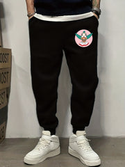 Cartoon Print Men's Sweatpants Casual Jogger Pants Pockets