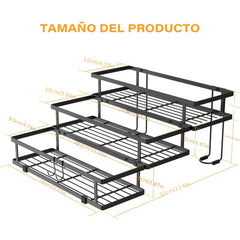 3 Layer Metal Seasoning Storage Rack Countertop Seasoning Organizer