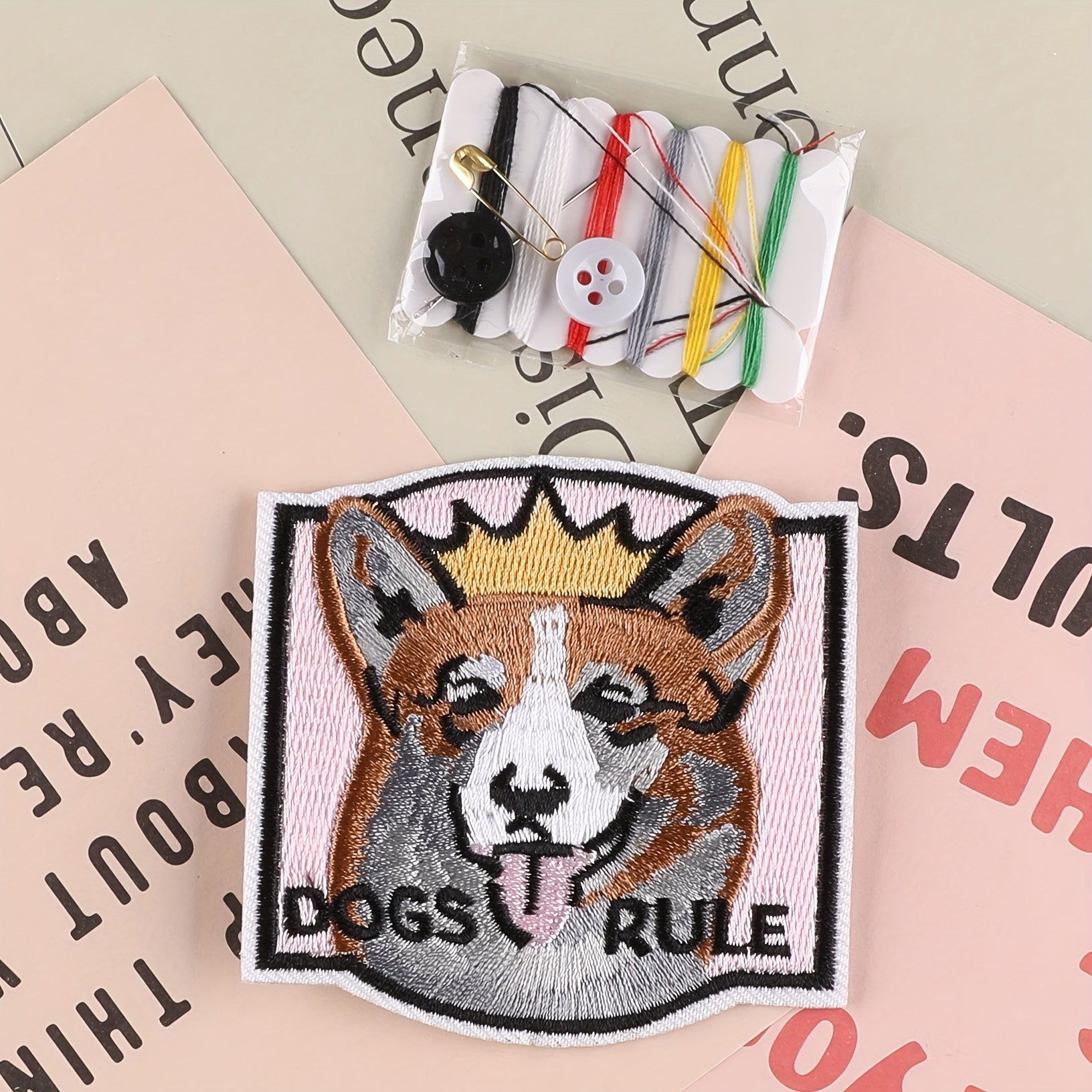 Dog Embroidery DIY Patch for Clothes Backpack Hat