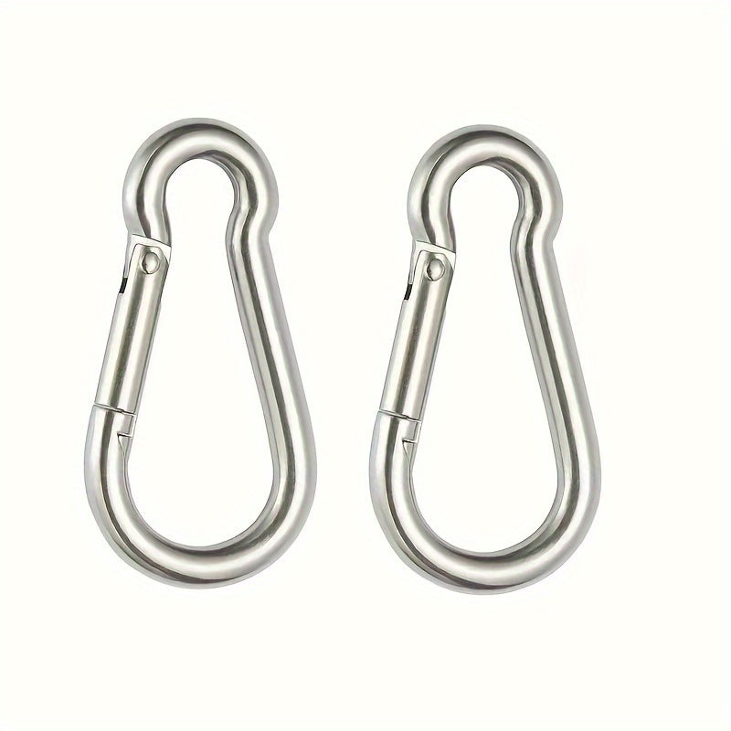 4pcs Stainless Steel Hanging Buckle Spring Carabiners For Outdoor Camping