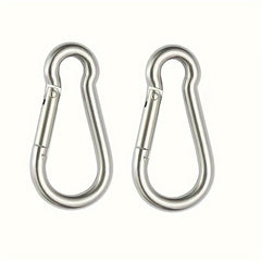 4pcs Stainless Steel Hanging Buckle Spring Carabiners For Outdoor Camping