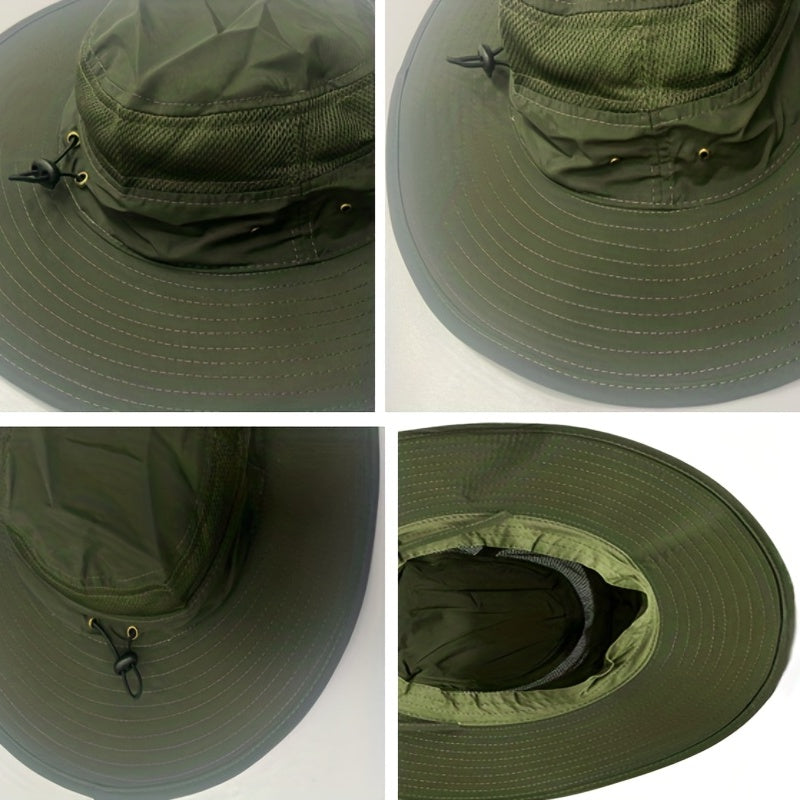 Sun Hat Windproof UV Protection Beach Mesh Sun Hat