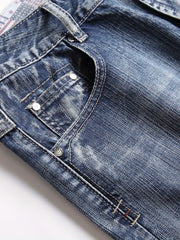 Men's Ripped Denim Shorts Street Style Casual Distressed Summer Shorts