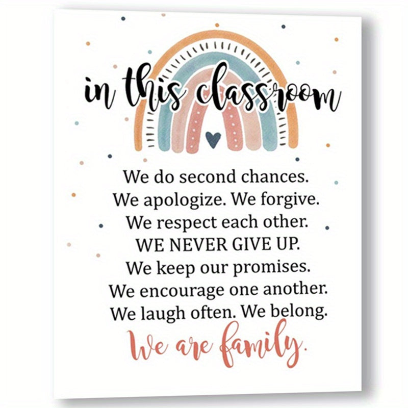 Rainbow Boho Decor Motivational Bulletin Board & Printable 8x10