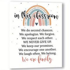 Rainbow Boho Decor Motivational Bulletin Board & Printable 8x10