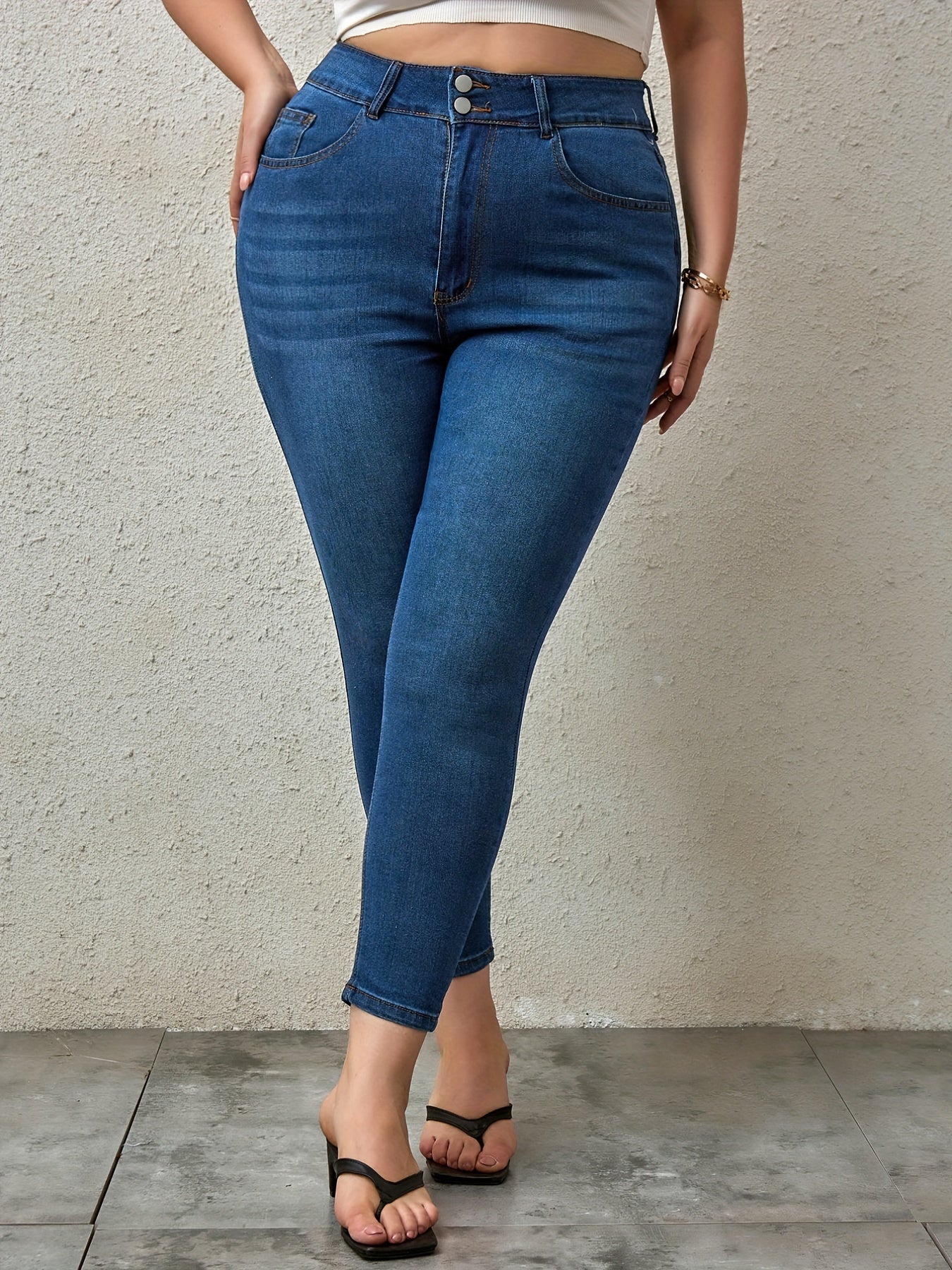 Women's High-Waisted Distressed Skinny Jeans