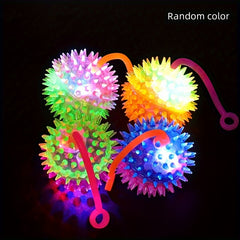 LED Light Fingertip Ball Relief Pressure Rubber Sensory Toy