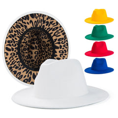Vintage Fantasy Leopard Print Jazz Hat