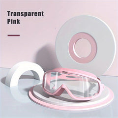 Adult Waterproof Swimming Goggles Large Frame Anti Fog Glasses