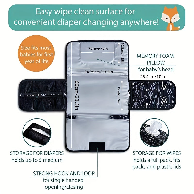 Baby Outdoor Foldable Changing Pad Baby Travel Portable Diaper Pad