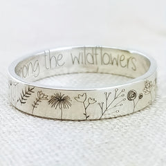Vintage Craft Rustic Small Flowers 6mm Dandelion Ring