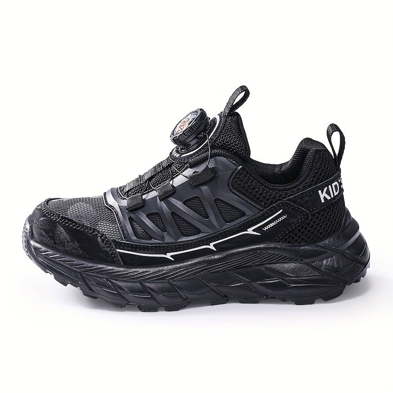 Boy's Chunky Shoes Rotating Buckle Non Slip Sneakers For Outdoor Activities